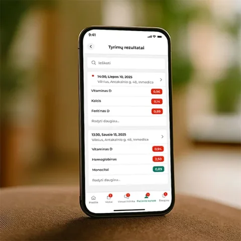 View referrals, documents, and test results.